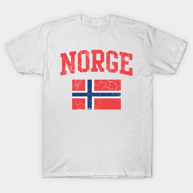 Norge Flag Norwegian Family Norway Vintage Fade T-Shirt by E